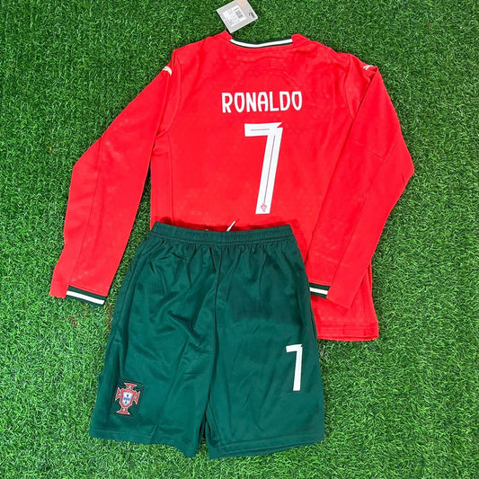 Portugal Cristiano Ronaldo Red Jersey Trikot Maillot Soccer Kit