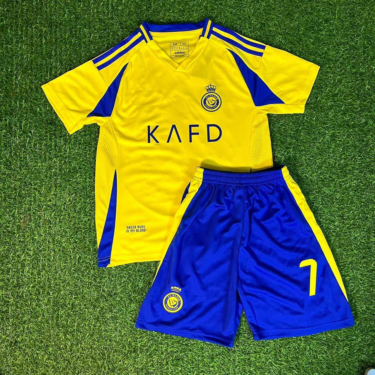 #cr7 Cristiano Ronaldo Al Nassr Kids Jersey Trikot Soccer Kit