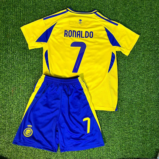 #cr7 Cristiano Ronaldo Al Nassr Kids Jersey Trikot Soccer Kit