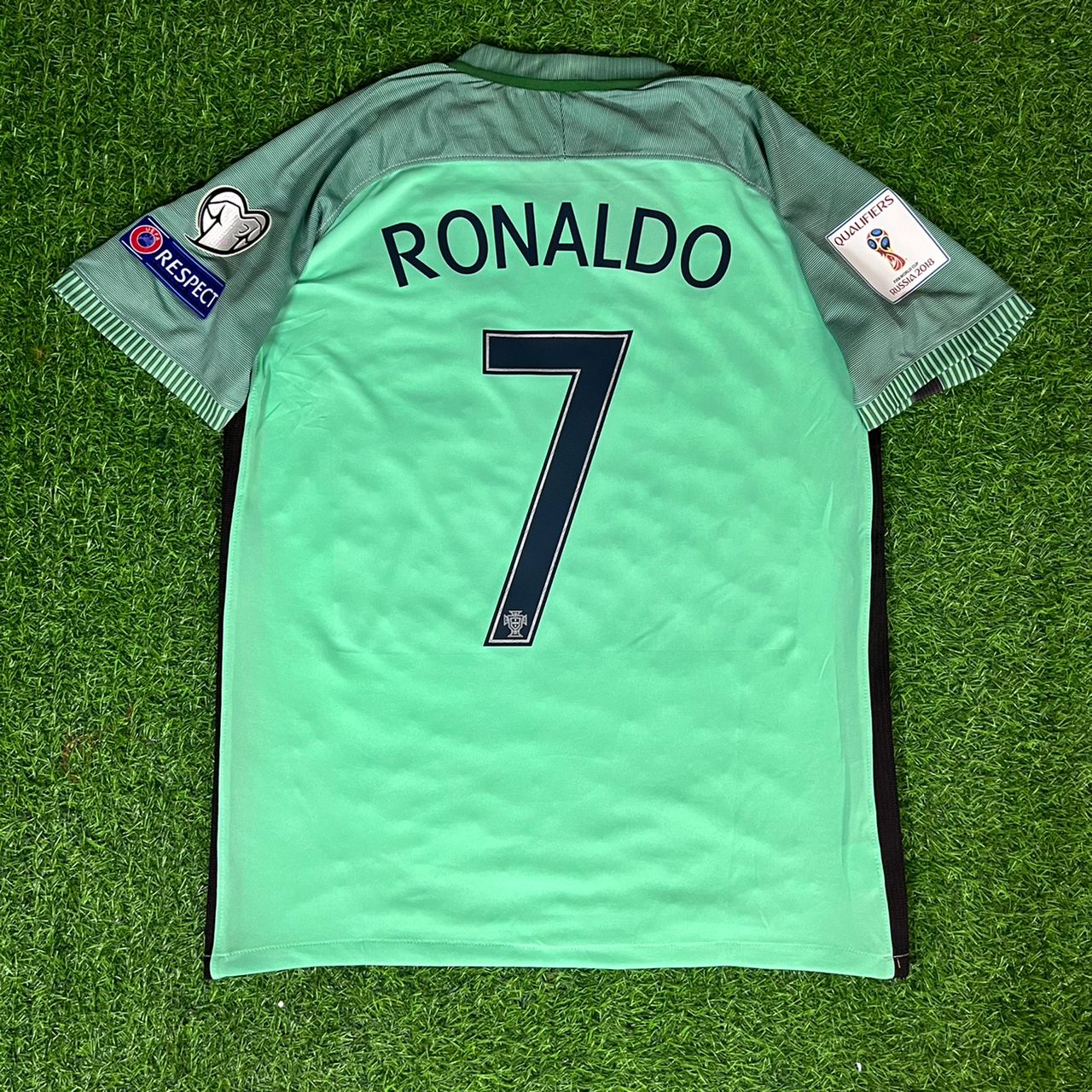 Portugal World Cup 2018 Cristiano Ronaldo Kids Retro Football Jersey Kit