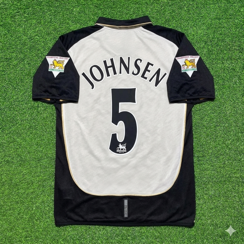Ronny Johnsen #5 Manchester United 2001-2002 Reversible Retro Football Jersey