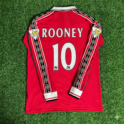 Wayne Rooney 10 - Manchester United Red Long Sleeve Football Jersey Kit