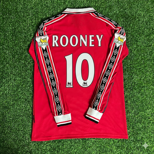 Wayne Rooney 10 - Manchester United Red Long Sleeve Football Jersey Kit