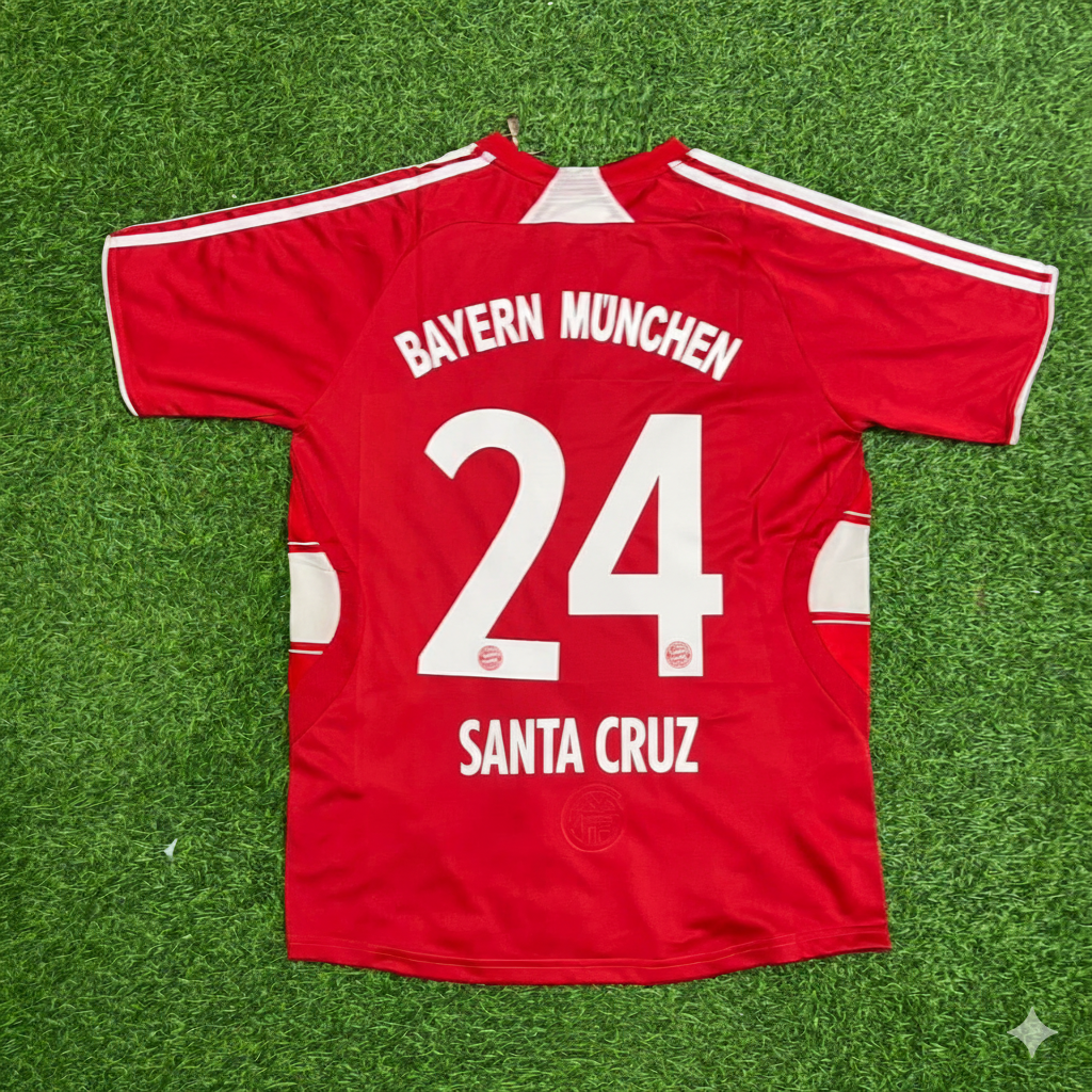 Roque Santa Cruz Bayern Munich 2007 2009 Retro Football Jersey Kit