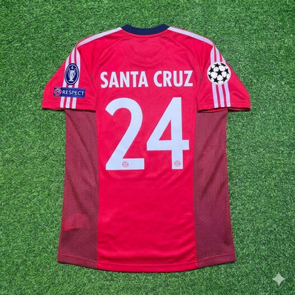 Roque Santa Cruz Bayern München 2002/2003 Season Home Red Retro Football Jersey