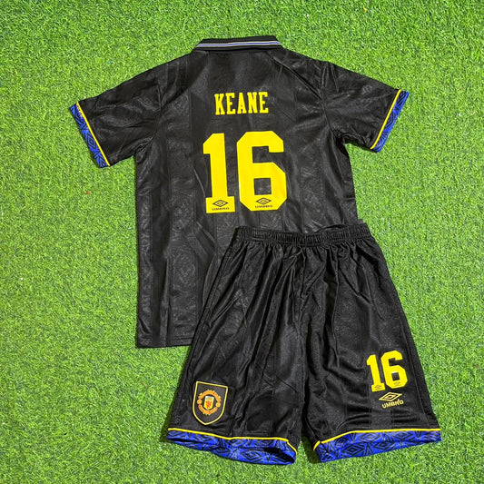 Roy Keane Manchester United 1992 1993 Kids Retro Retro Football Jersey Kit
