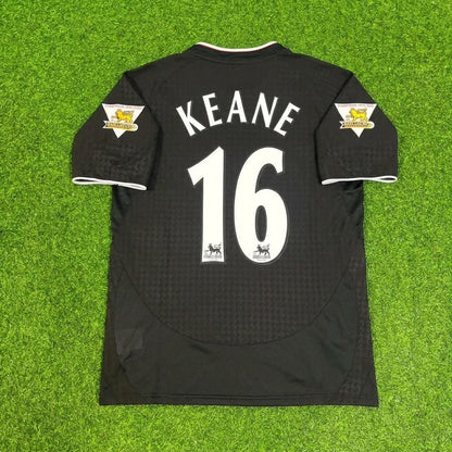 Roy Keane Manchester United 2003 2004 Away Black Retro Football Jersey