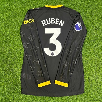 Ruben Dias #3 Manchester City 2026-2027 Away Black Long Sleeve Football Jersey