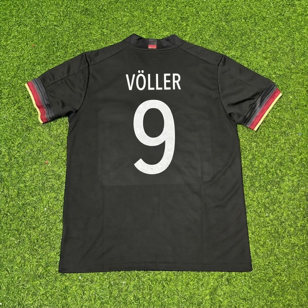 Rudi Völler #9 Germany Black Retro Football Jersey Paradise Edition