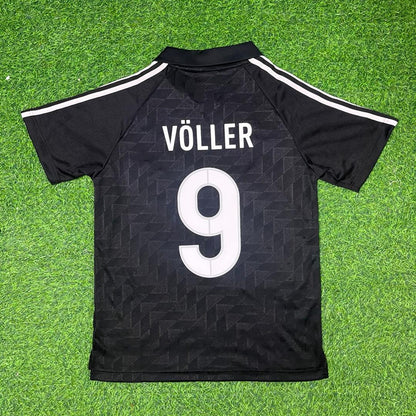 Rudi Völler Deutschland 1990 WM Schwarzes Retro Fußballtrikot Jersey