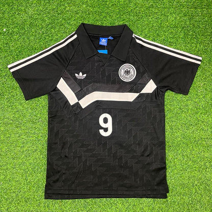 Rudi Völler Deutschland 1990 WM Schwarzes Retro Fußballtrikot Jersey