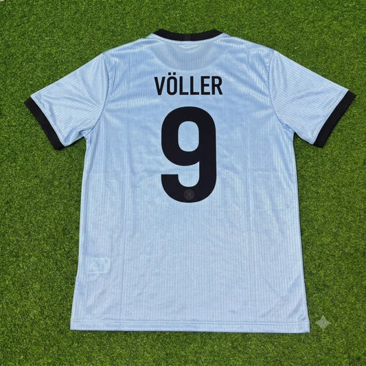 Rudi Völler Germany 125th Year Special Clear Blue Retro Football Jersey Kit