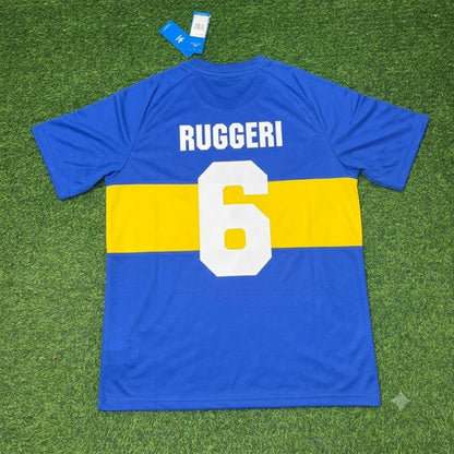 Oscar Ruggeri Boca Juniors 1981-1982 Retro Football Jersey Kit