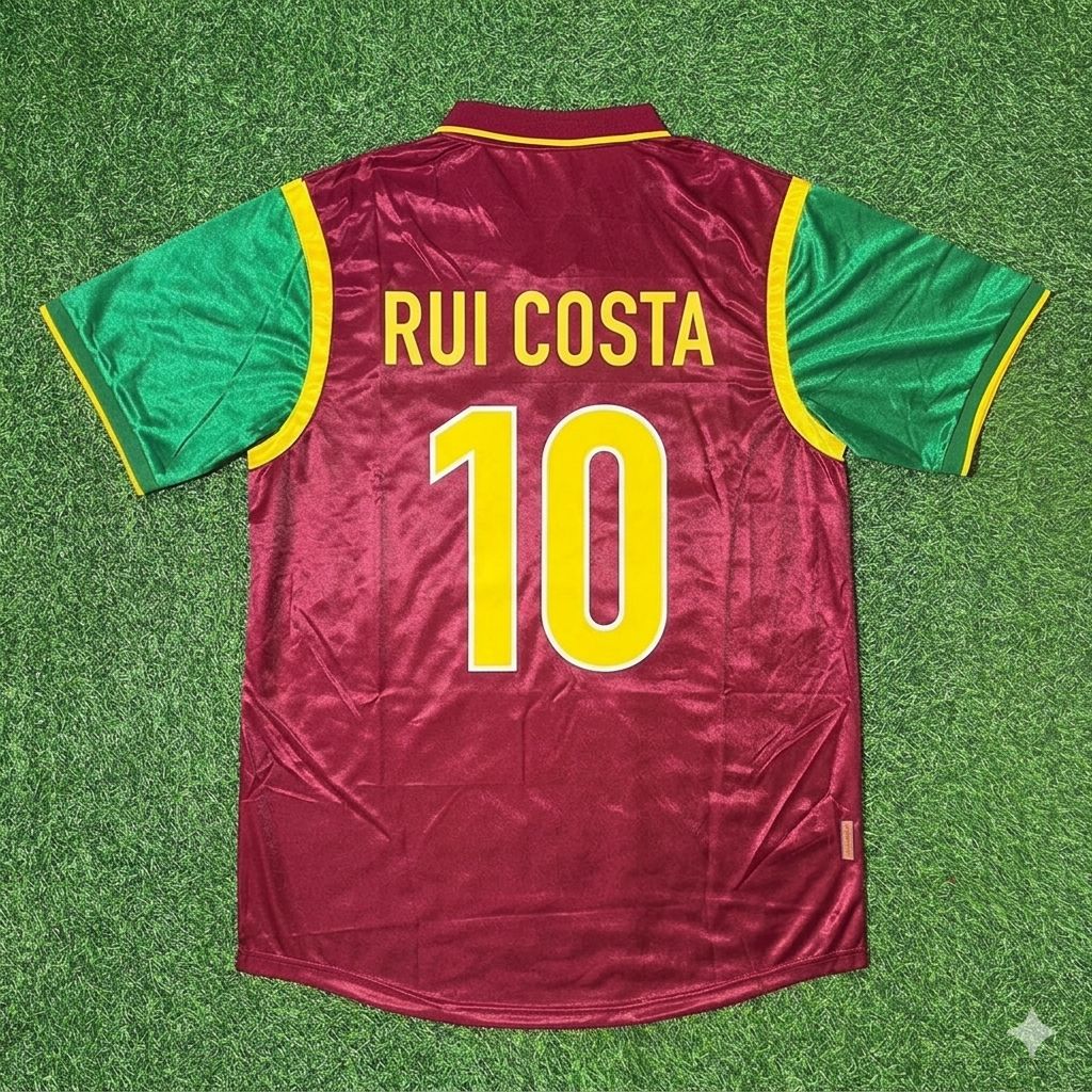 Portugal World Cup 1998 Rui Costa #10 Retro Football Jersey