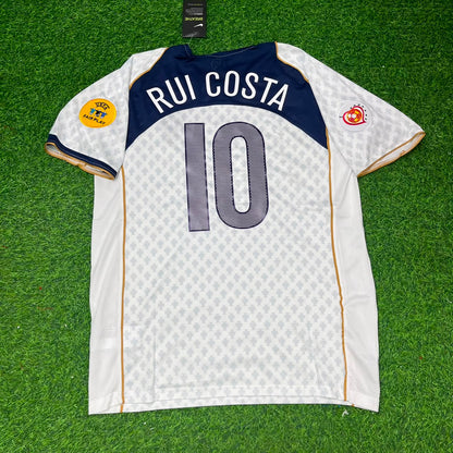Portugal EURO 2004 Rui Costa 10 Retro White Away Soccer Football Jersey Kit
