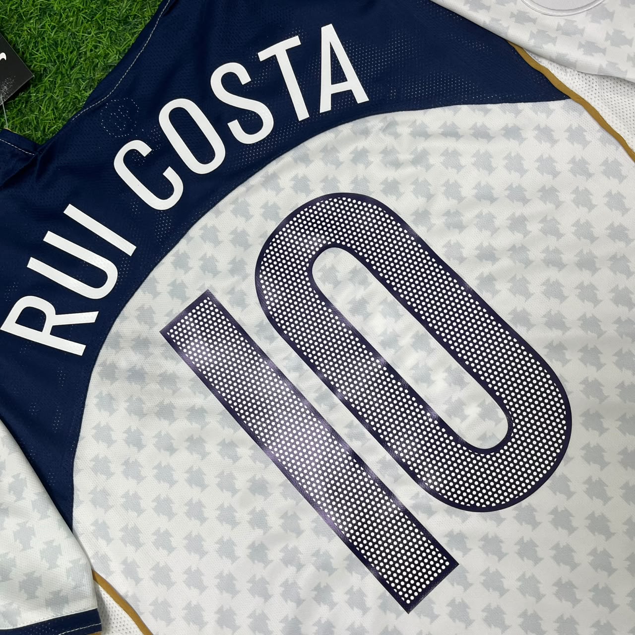 Portugal EURO 2004 Rui Costa 10 Retro White Away Soccer Football Jersey Kit