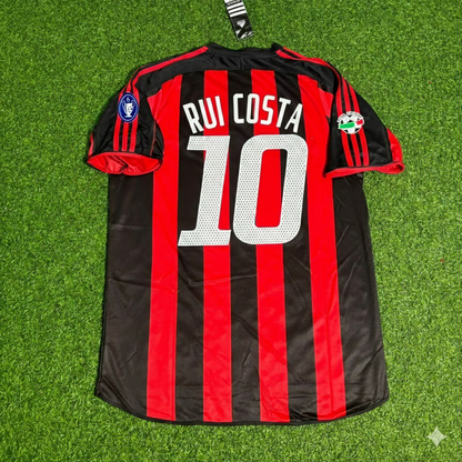 Rui Costa Milan 2003/2004 Home Retro Football Jersey Kit