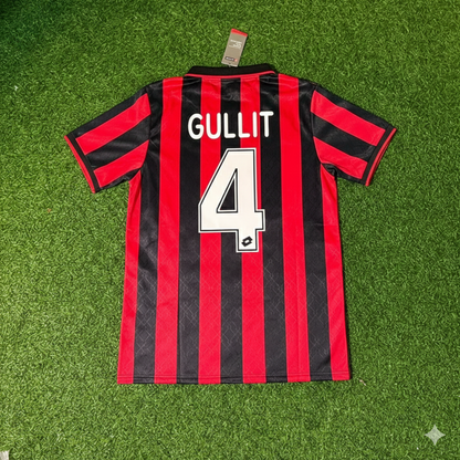 Ruud Gullit AC Milan 1994/1995 Retro Football Jersey Kit