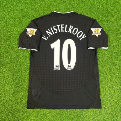 Ruud van Nistelrooy Manchester United 2003 2004 Away Black Retro Football Jersey