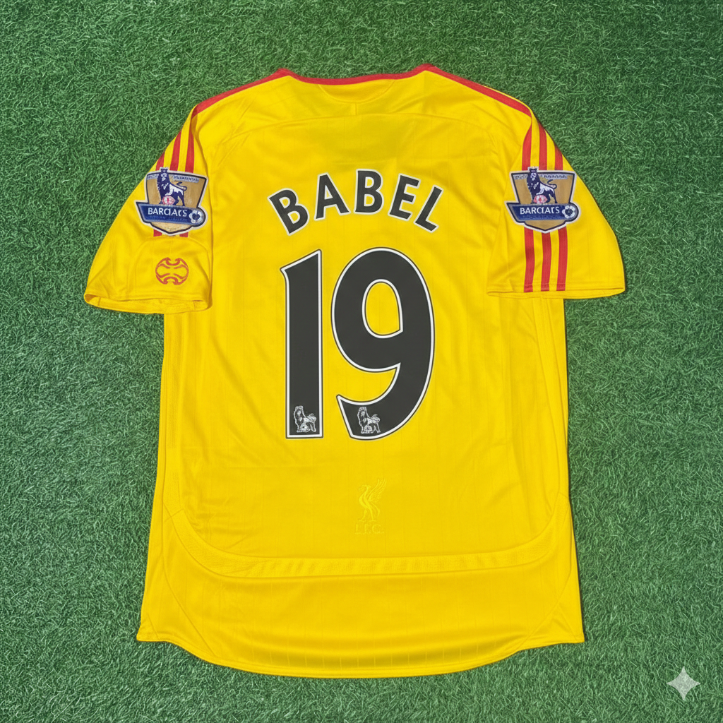 Ryan Babel Liverpool 2006/2007 Yellow Retro Football Jersey Collection