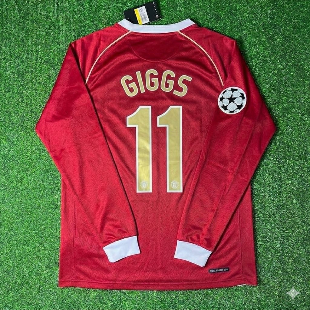 Ryan Giggs #11 Manchester United 2006 2007 Red Golden Football Jersey