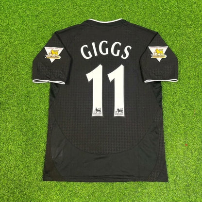 Ryan Giggs Manchester United 2003 2004 Away Black Retro Football Jersey