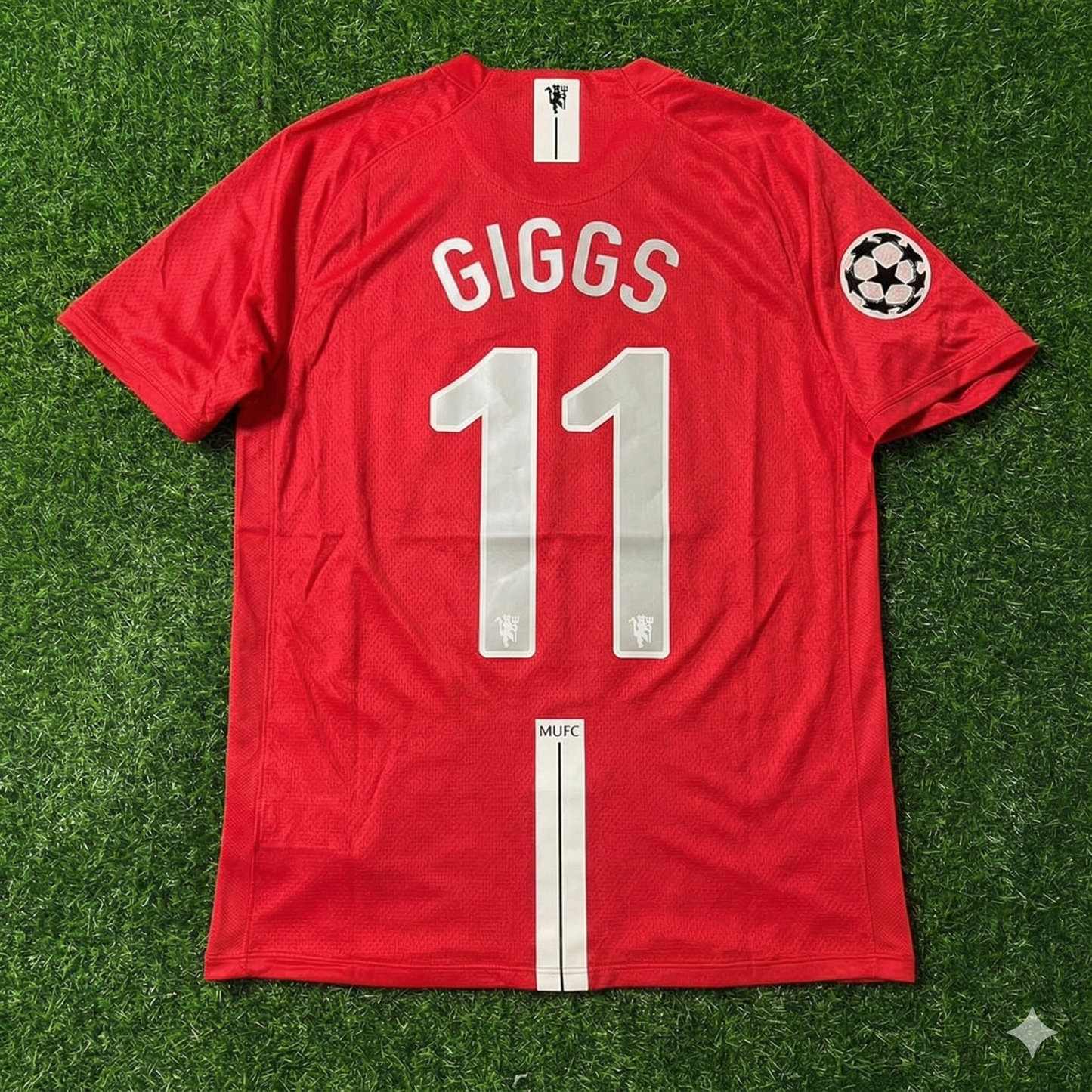 Ryan Giggs Manchester United Champions League Final Moscow 2008 Retro Red Football Shirt Jersey