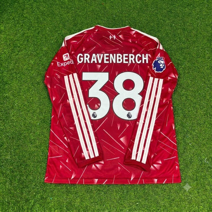 Ryan Gravenberch Liverpool 2027 Long Sleeve Home Football Jersey Kit