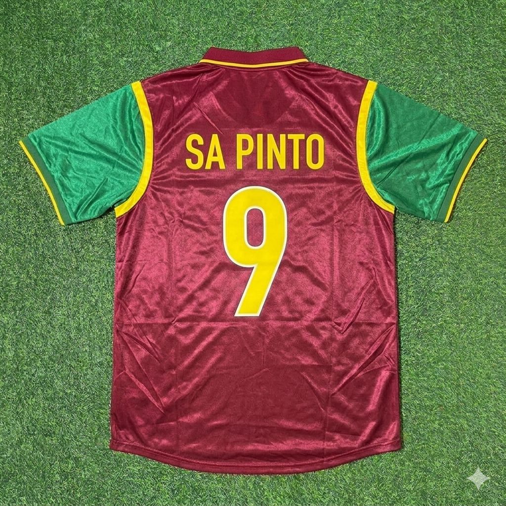 Portugal World Cup 1998 Ricardo Sá Pinto #9 Retro Football Jersey