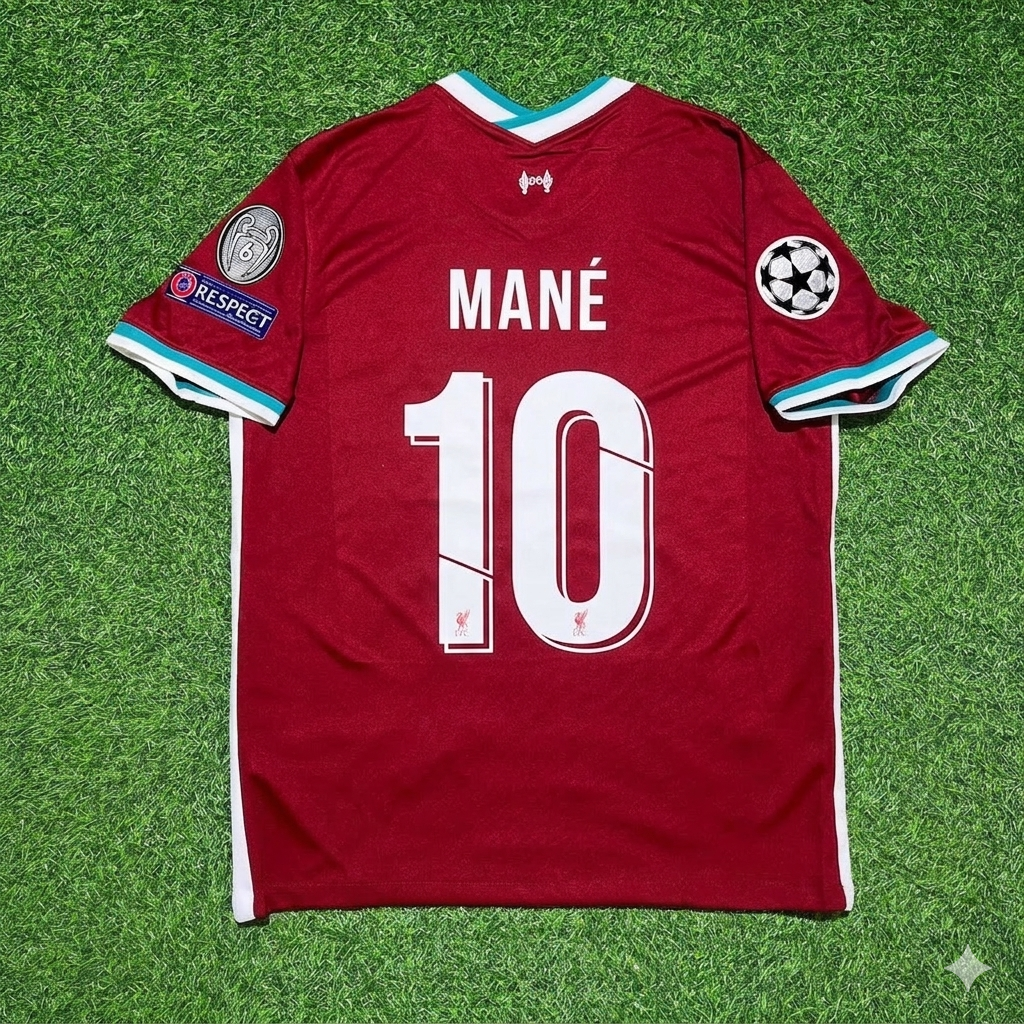 Sadio Mané 10# Liverpool 2019 2020 Home Retro Football Jersey Kit