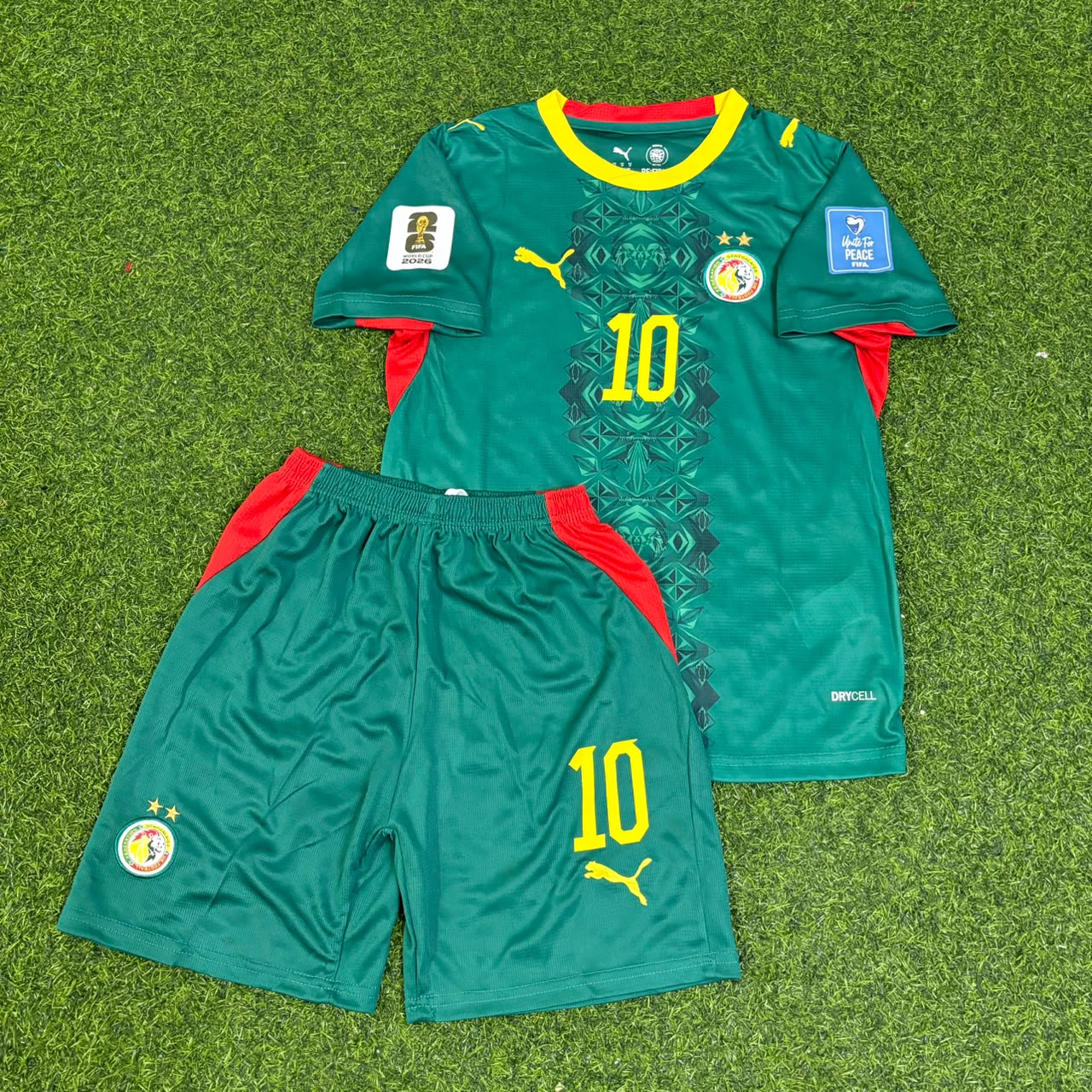 Sadio Mané Senegal 2026 World Cup Home Green Kids Football Jersey