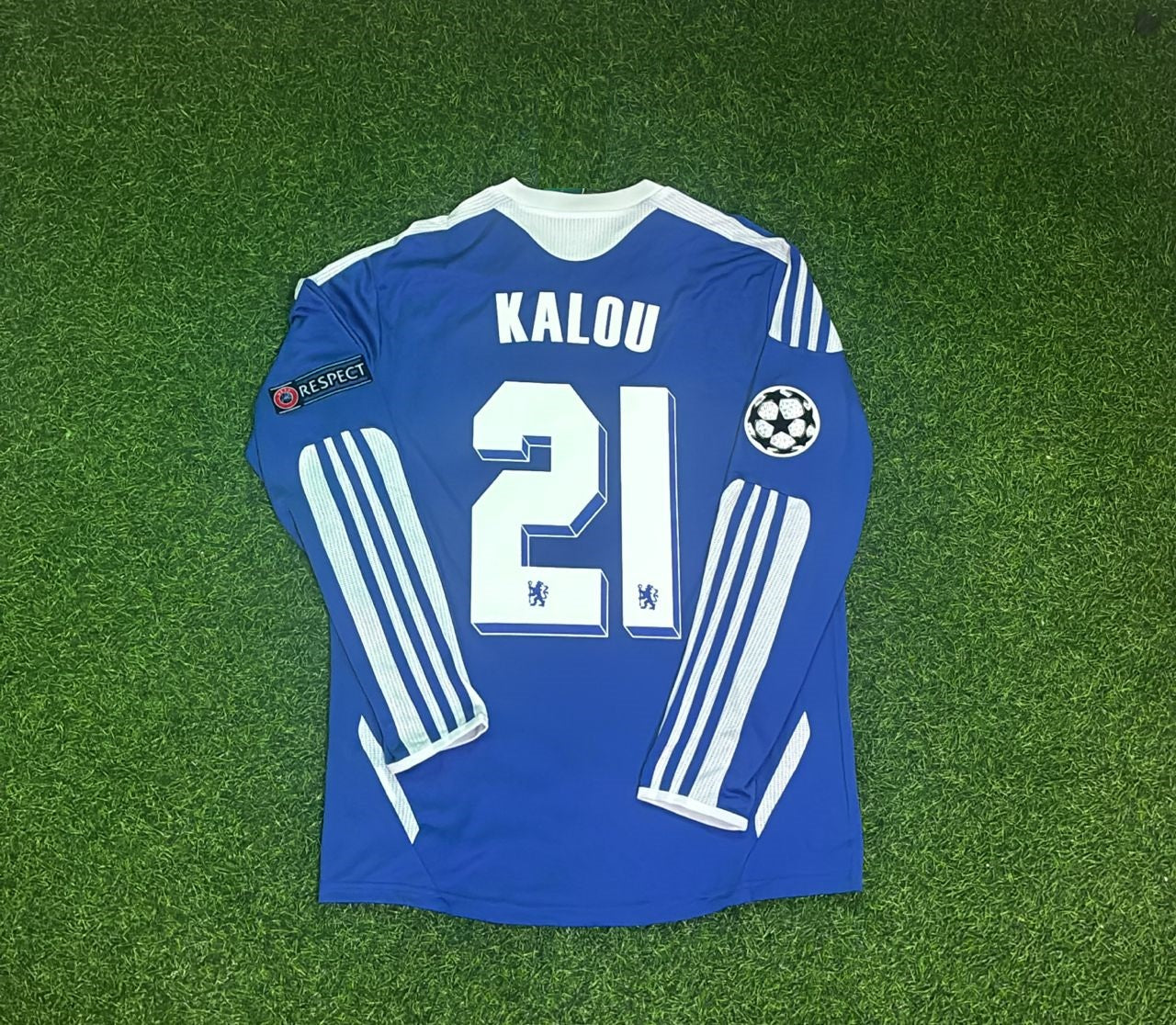 Salomon Kalou Chelsea 2012 Champions League Final Retro Long Sleeve Football Jersey Collection