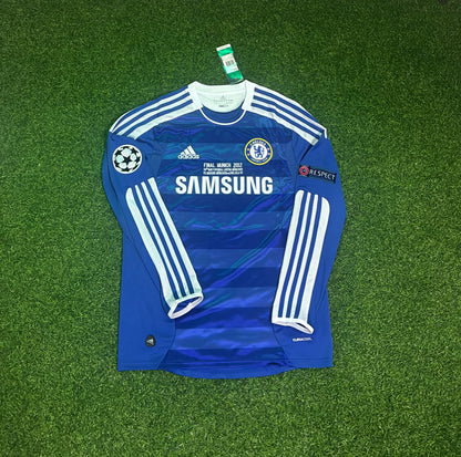 Salomon Kalou Chelsea 2012 Champions League Final Retro Long Sleeve Football Jersey Collection