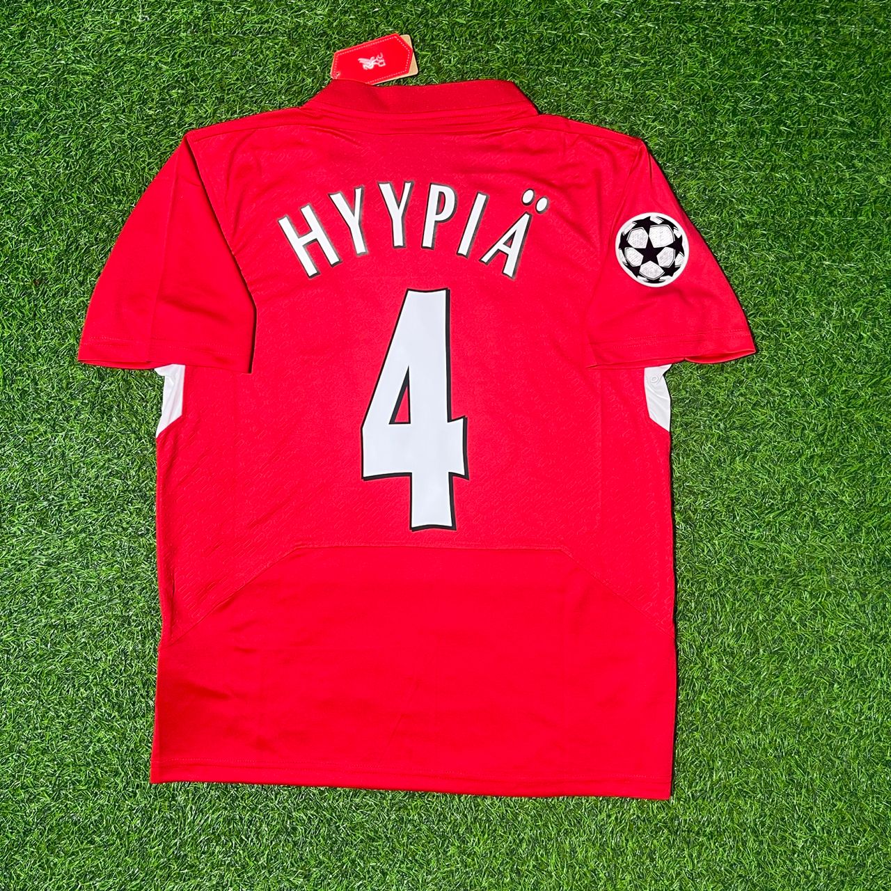 Sami Hyypiä 4 Liverpool 2005 Champions League Final Red Retro Football Jersey