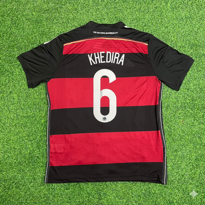 Germany World Cup 2014 Sami Khedira Deutschland Brazil Black Red Retro Football Jersey