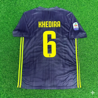 Sami Khedira #6 Juventus 2017-2018 Retro Home Football Jersey Kit