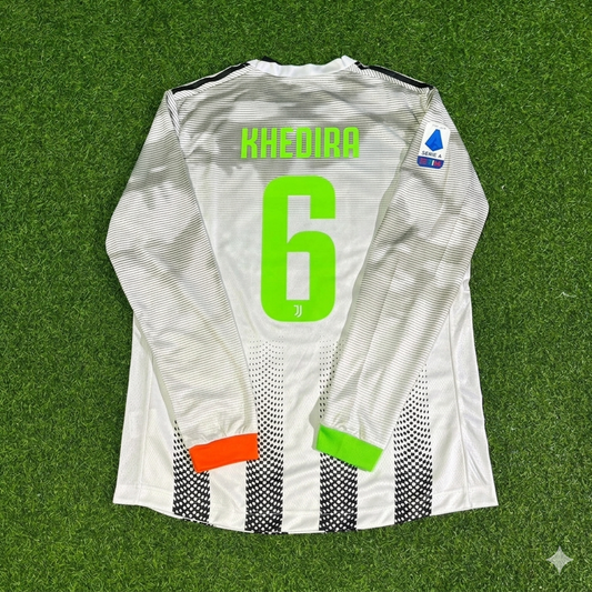 Sami Khedira #6 Juventus 2019-2020 Long Sleeve Retro Football Jersey Kit