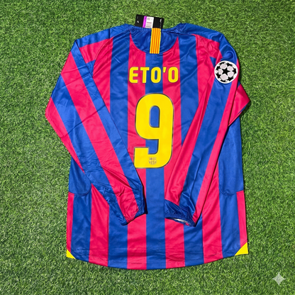 Samuel Eto'o Barcelona 2006 Final Retro Football Jersey Kit