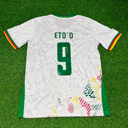 Samuel Eto'o Cameroon Home White Retro Football Jersey Kit
