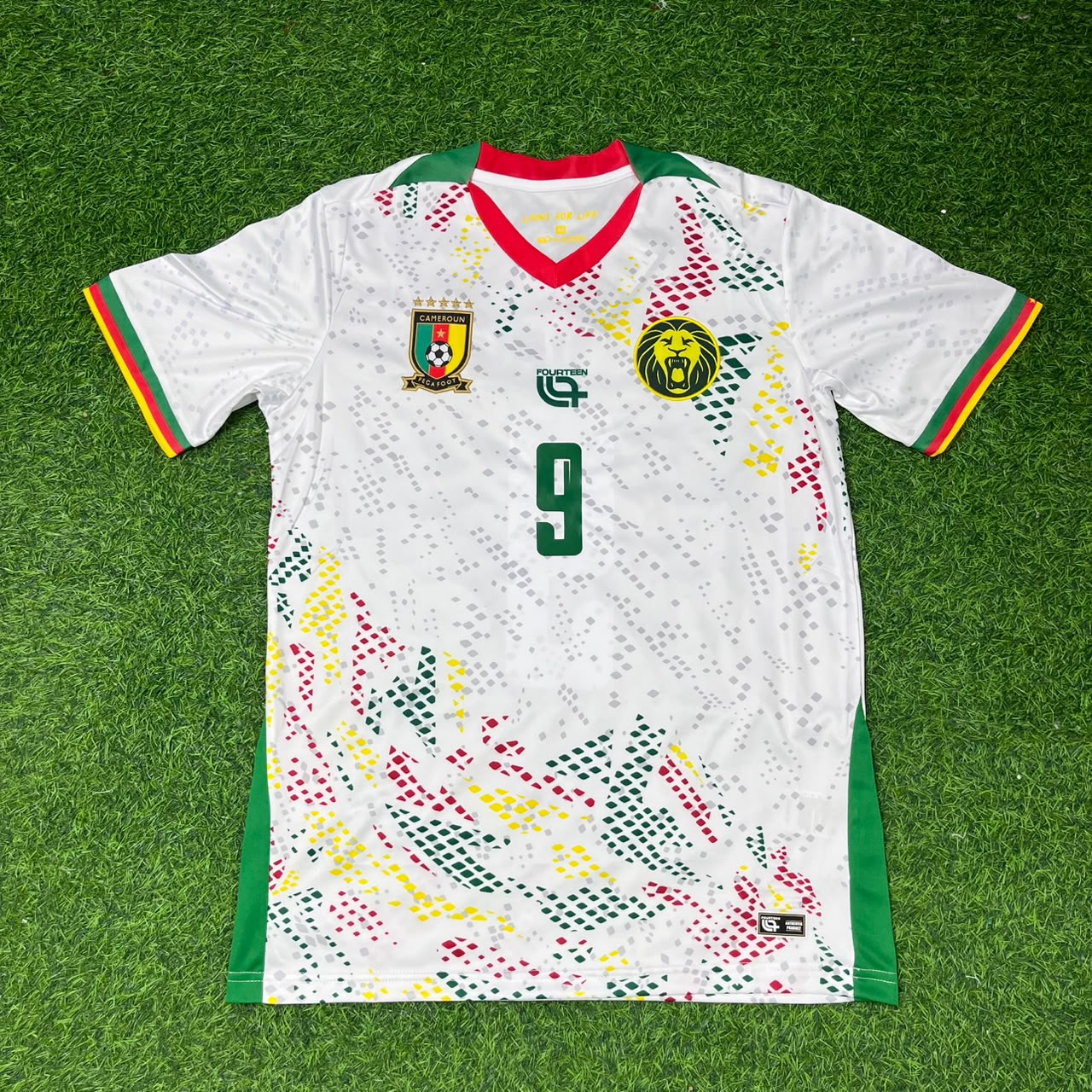 Samuel Eto'o Cameroon Home White Retro Football Jersey Kit