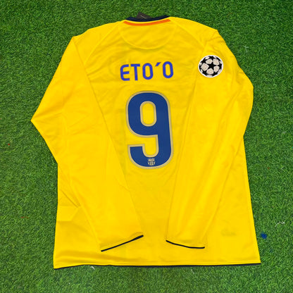 Samuel Eto'o FC Barcelona 08/09 Season Yellow Away Retro Football Jersey