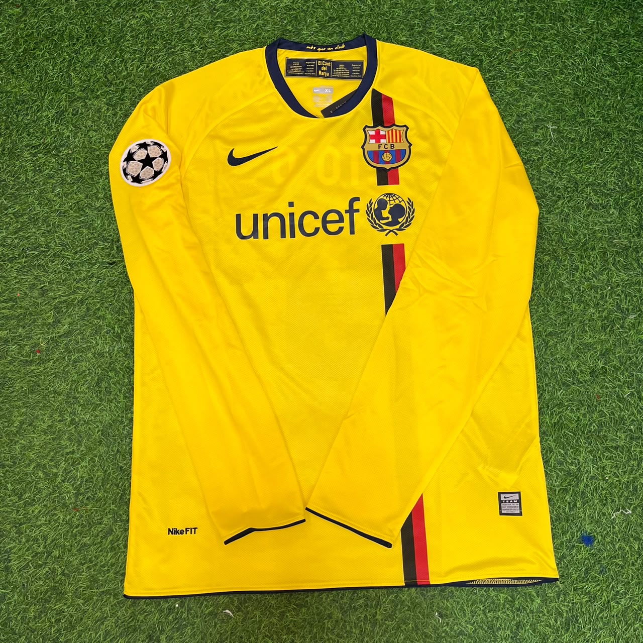 Samuel Eto'o FC Barcelona 08/09 Season Yellow Away Retro Football Jersey
