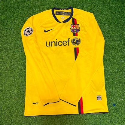 Samuel Eto'o FC Barcelona 08/09 Season Yellow Away Retro Football Jersey