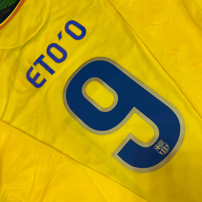Samuel Eto'o FC Barcelona 08/09 Season Yellow Away Retro Football Jersey