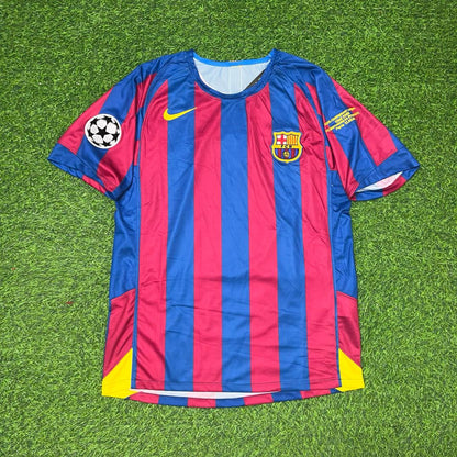 Samuel Eto'o Barcelona 2006 Final Retro Short Sleeve Football Jersey Kit