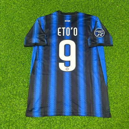Samuel Eto'o Inter Milan 2011-2012 Home Retro Football Jersey Kit