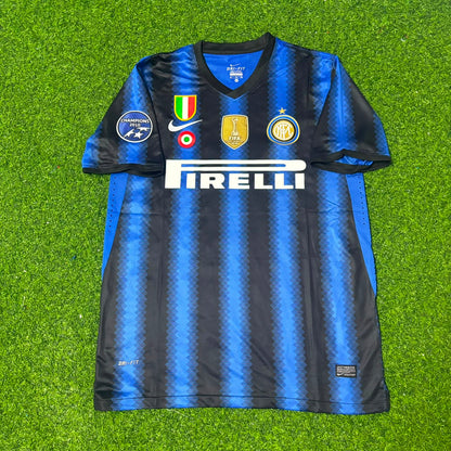 Samuel Eto'o Inter Milan 2011-2012 Home Retro Football Jersey Kit