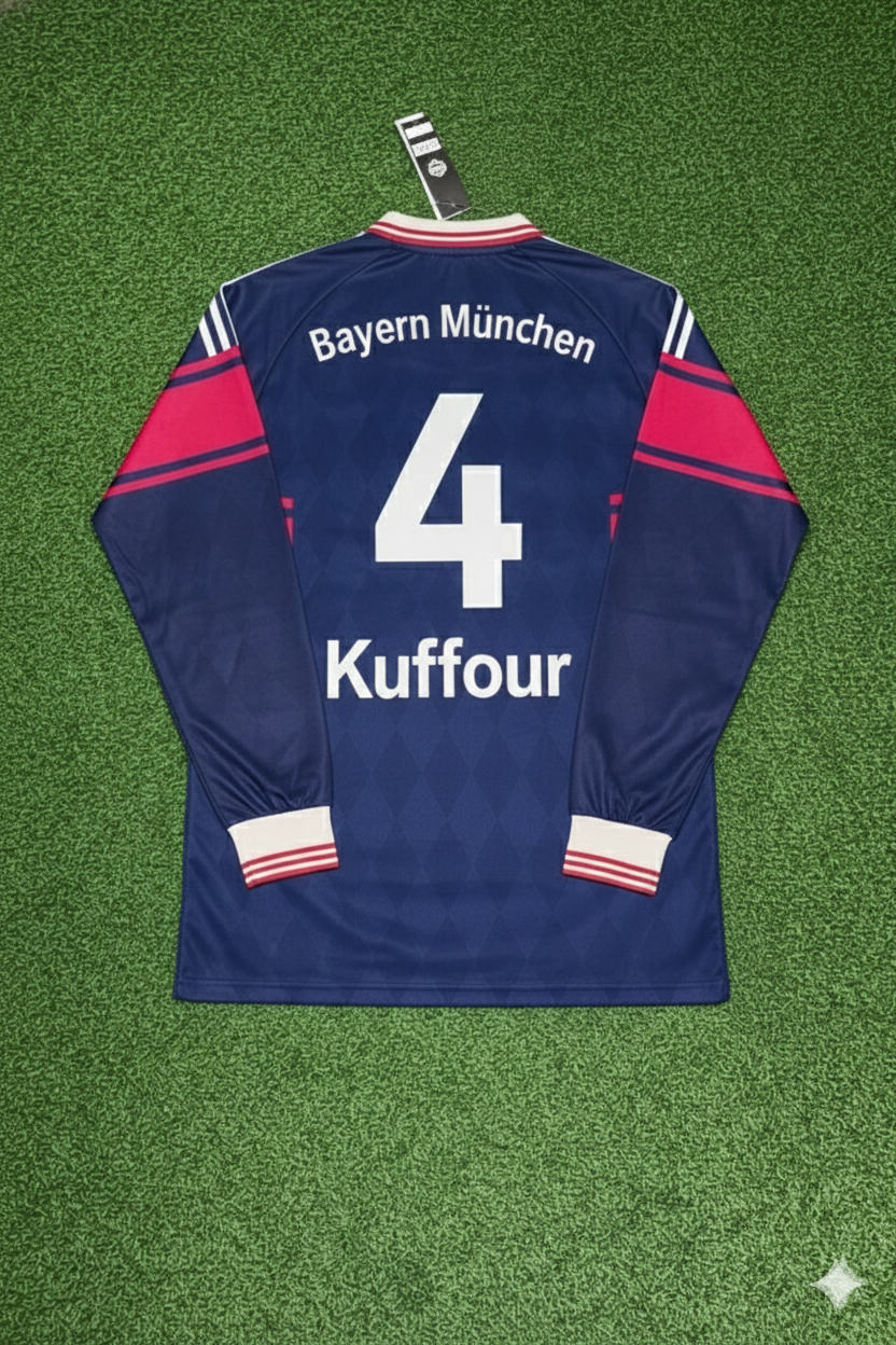 Samuel Kuffour FC Bayern München 1997/98 Saison Langarm Heim Retro