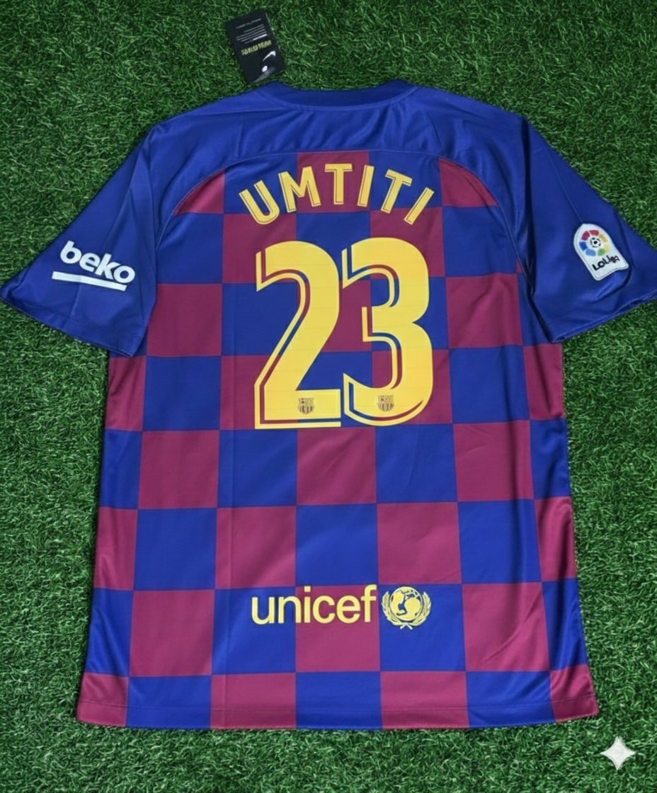 Samuel Umtiti Barcelona 2019/20 Home Retro Football Jersey