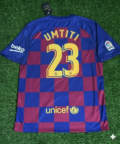 Samuel Umtiti Barcelona 2019/20 Home Retro Football Jersey